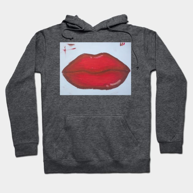 Red Lips Hoodie by Death Monkey Puffball